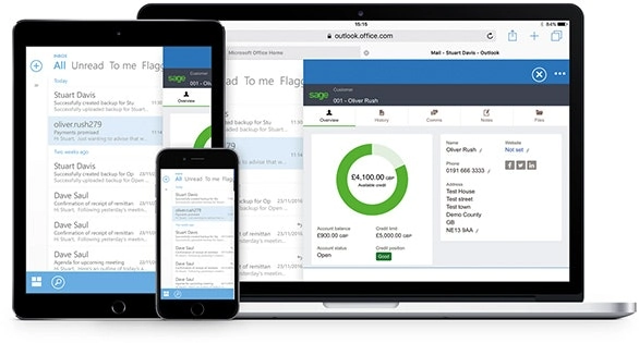Sage CRM dashboard interface