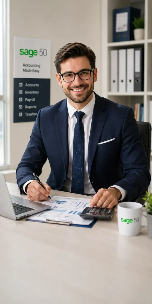 Sage 50 help specialist managing accounting data and reports