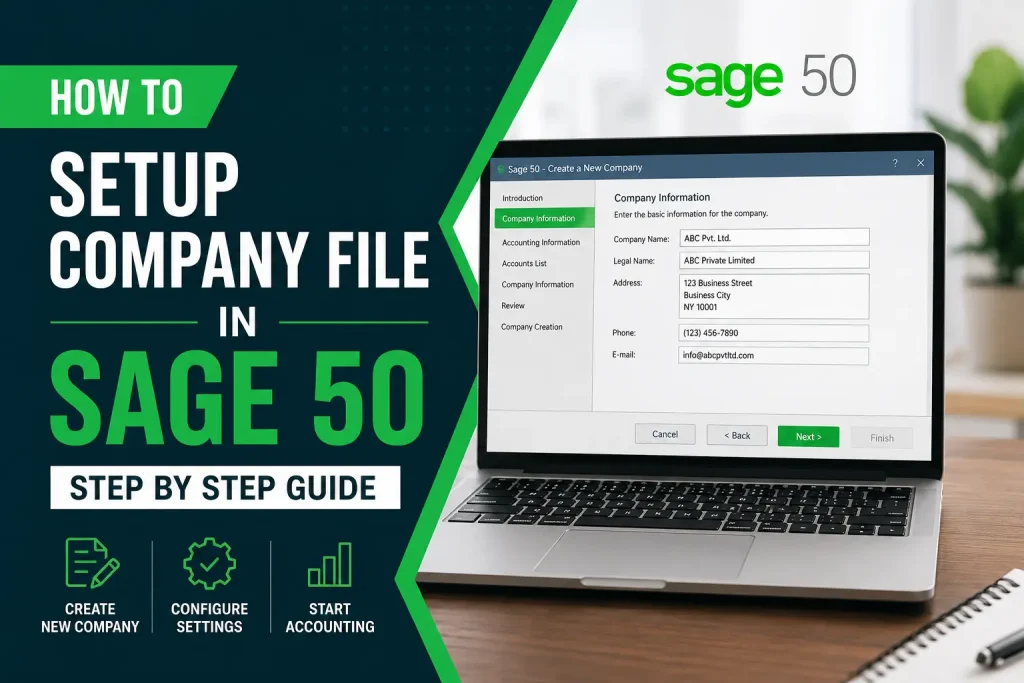 How To Setup Company File In Sage 50